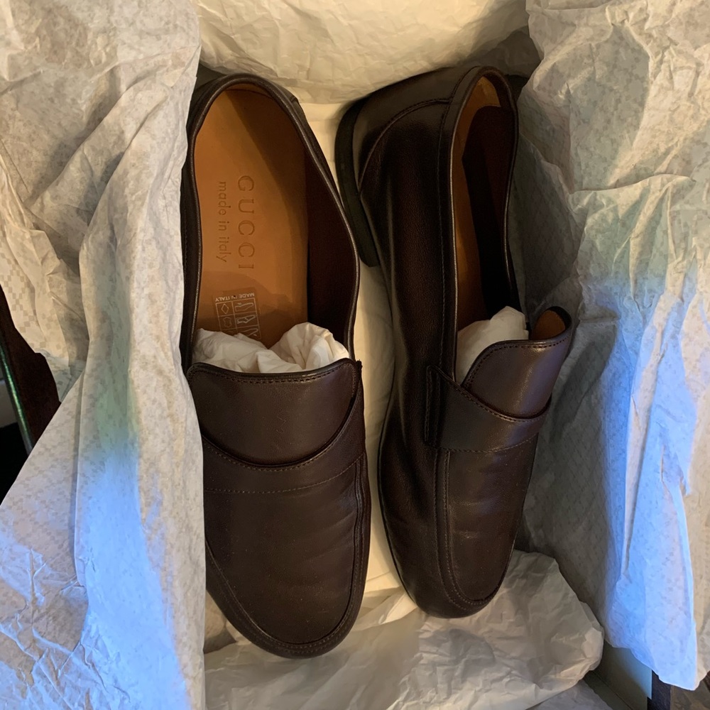 Gucci Mens Soft Napa Leather Loafers